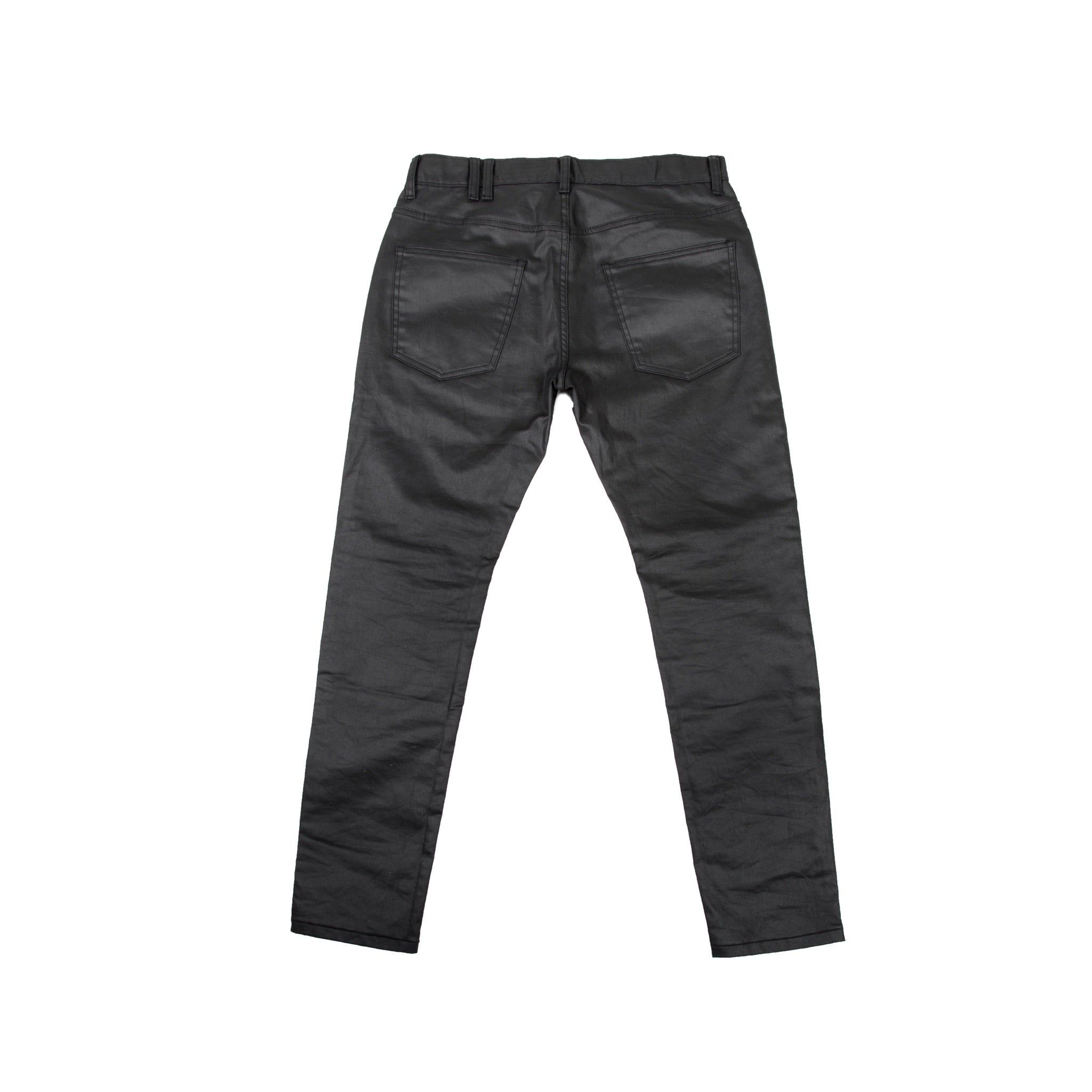 Chitch Waxed Silver Slim Fit Jeans - Waxed Black Denim | Ksubi ++